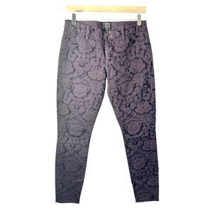 Banana Republic L’Wren Scott Pants Purple Brocade Womens 27 Velvet Whimsigoth